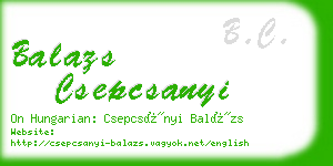 balazs csepcsanyi business card